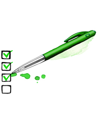 Illustration penna och checklista